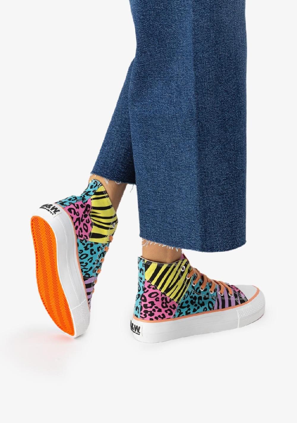 Break & walk Zapatillas Altas Animal Print Lona Multicolor Grandes descuentos