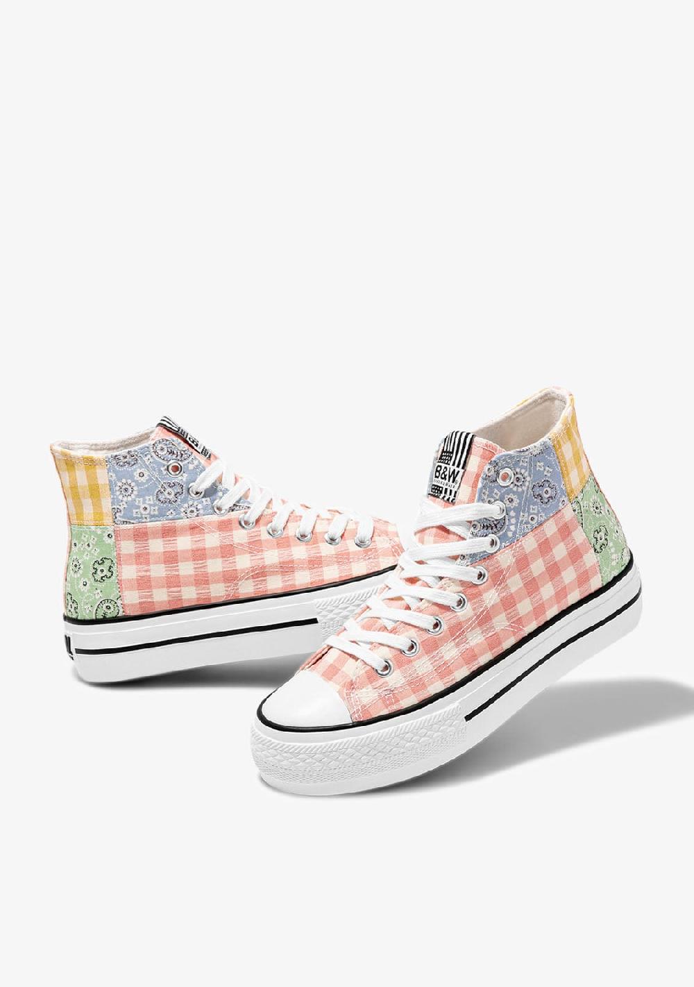 Break & walk Zapatilla Alta Doble Plataforma Multi Patchwork Envío internacional gratuito