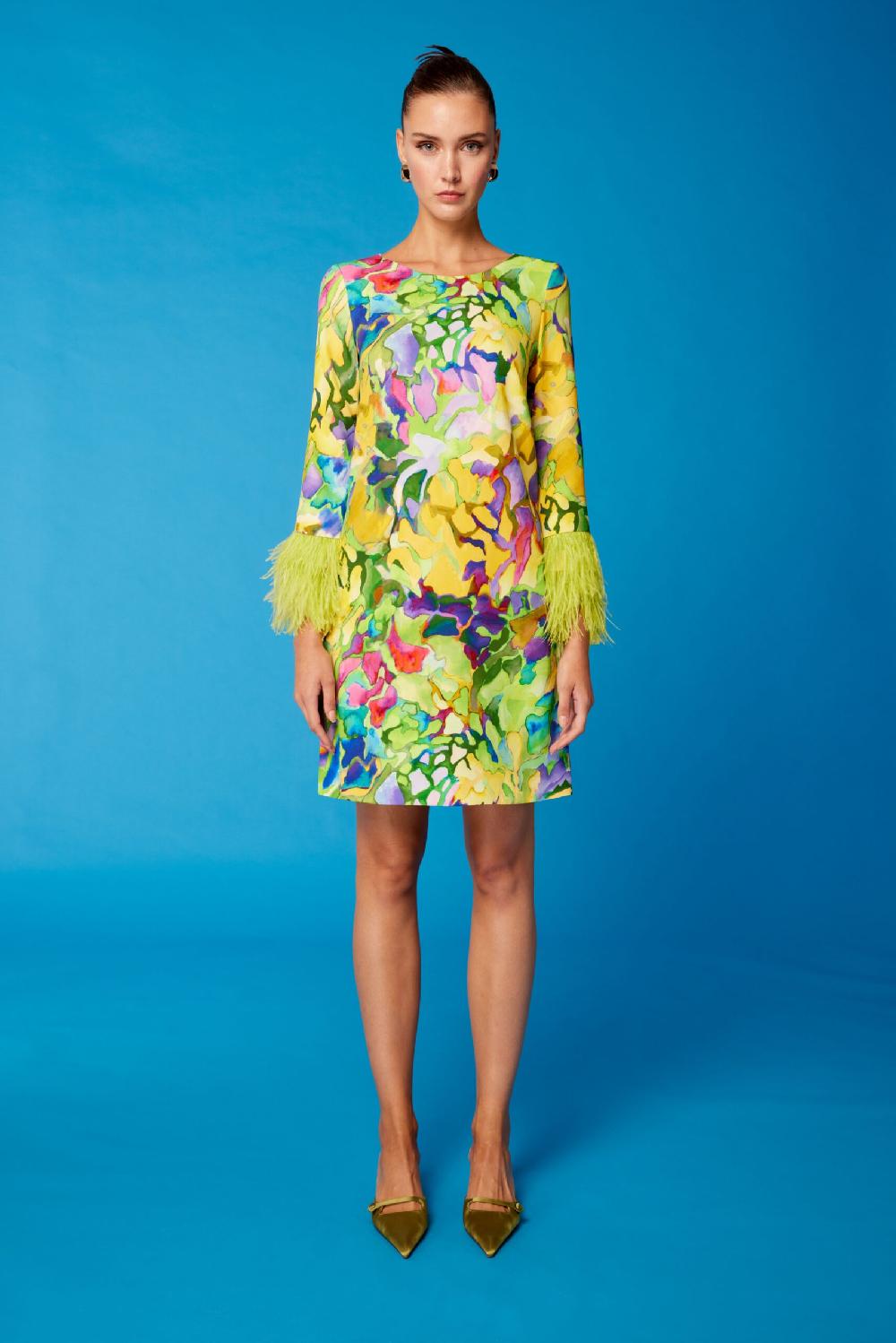 Carla ruiz Ref. 51665 Vestido recto plumas Superdescuento