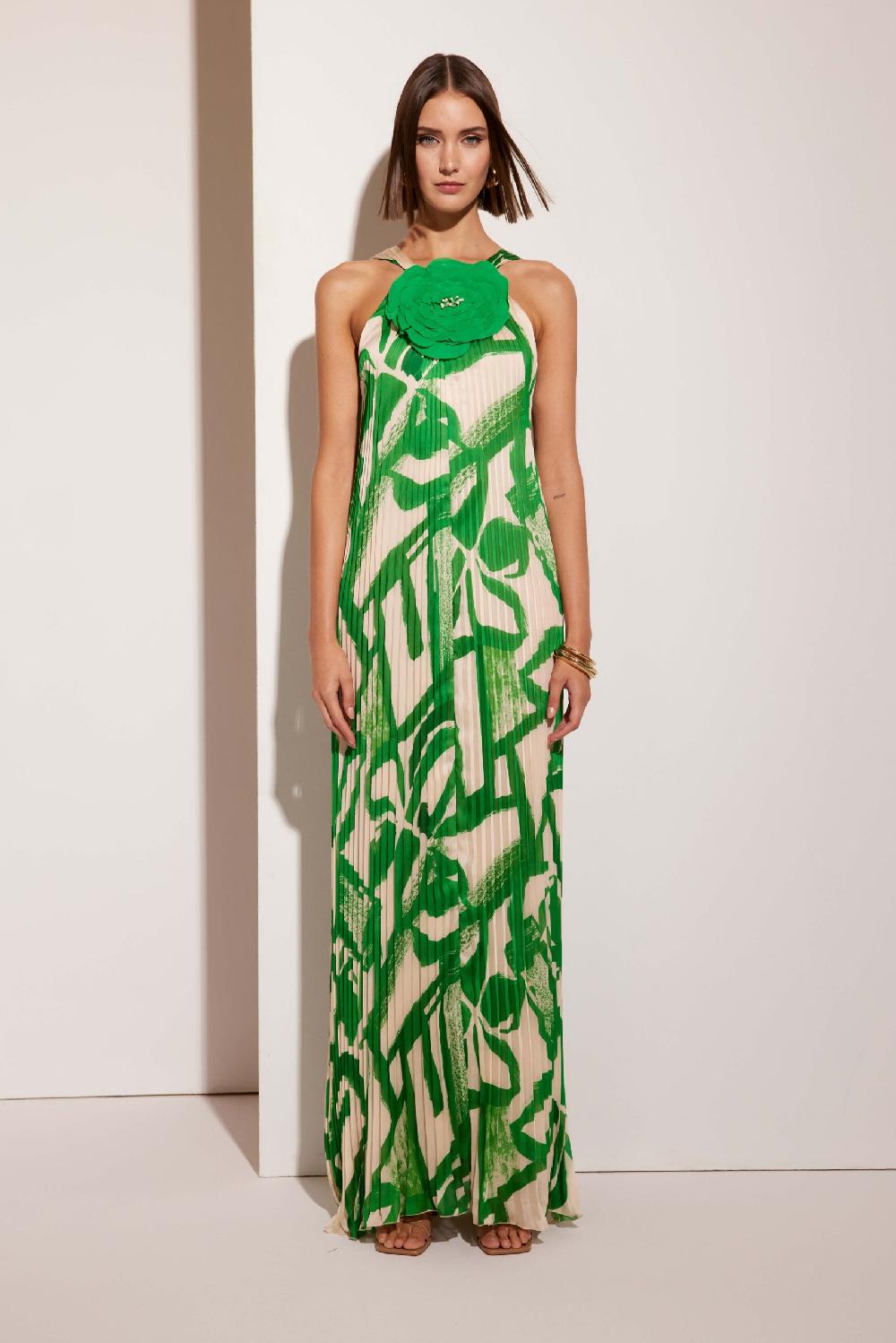 Carla ruiz Ref. 51679 Vestido largo plisado Tienda de fábrica
