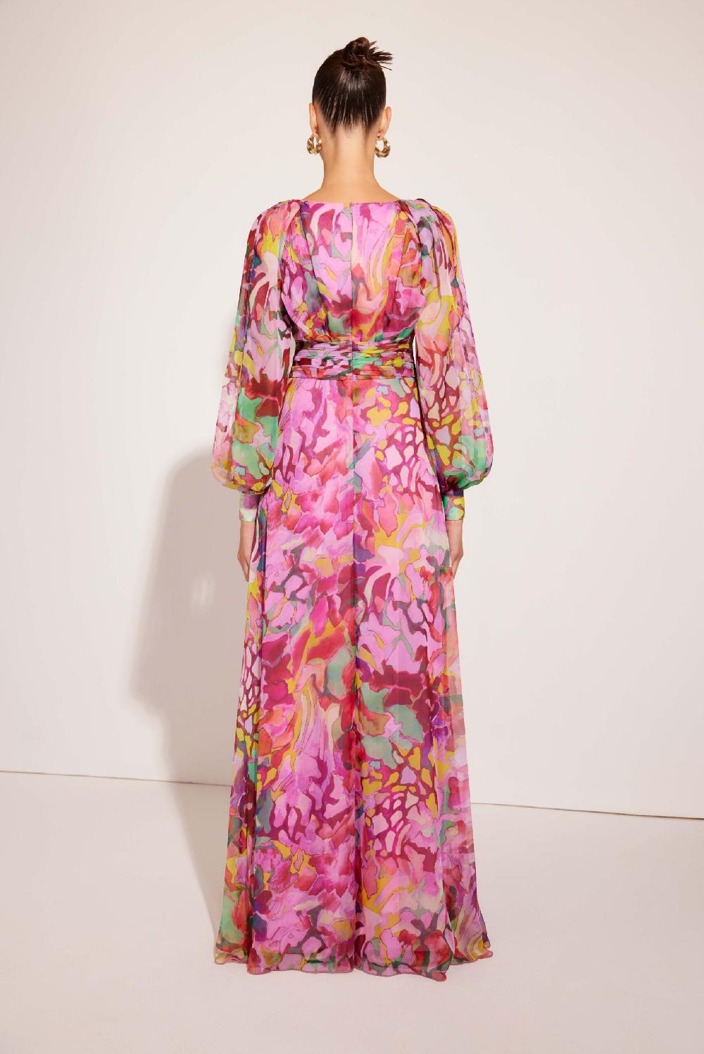 Carla ruiz Ref. 51662 Vestido largo gasa flor Precios de Black Friday