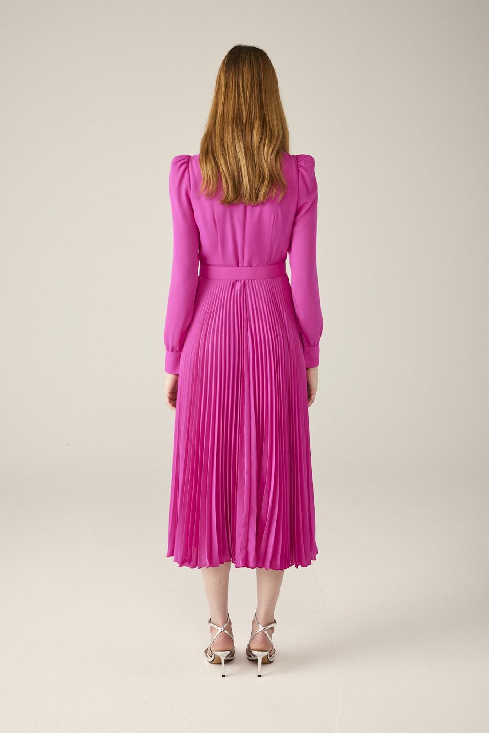 Carla ruiz Ref. 51117 Vestido plisado cruzado Oferta exclusiva