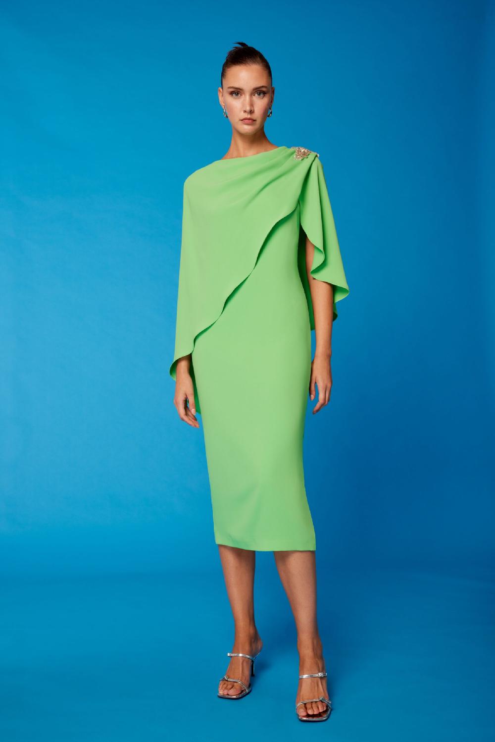 Carla ruiz Ref. 51608 Vestido capa aplique midi