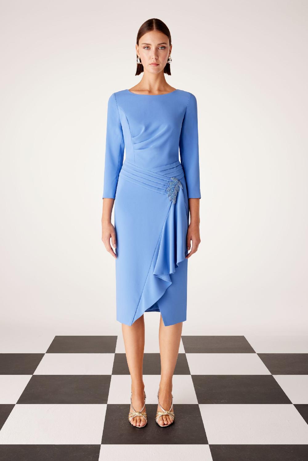 Carla ruiz Ref. 51611 Vestido pliegues Últimos 3 días