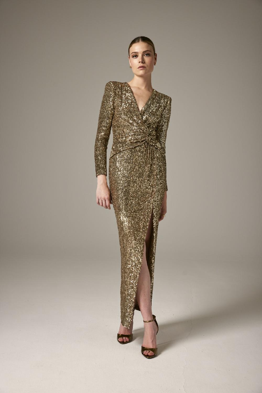 Carla ruiz Ref. 51051 Vestido largo pieza metal