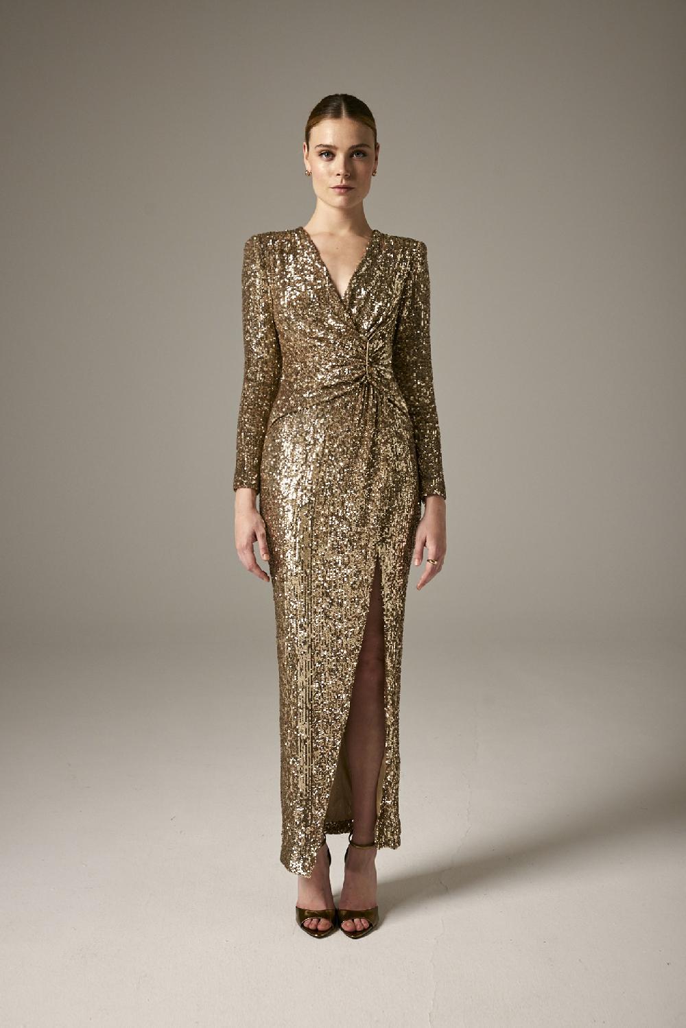 Carla ruiz Ref. 51051 Vestido largo pieza metal En oferta
