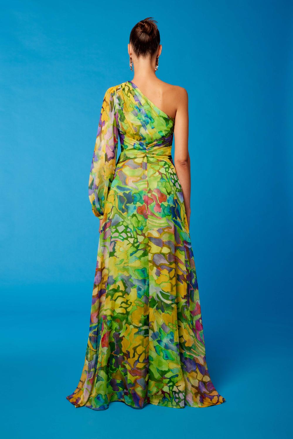 Carla ruiz Ref. 51668 Vestido gasa lg asimetrico Grandes ahorros