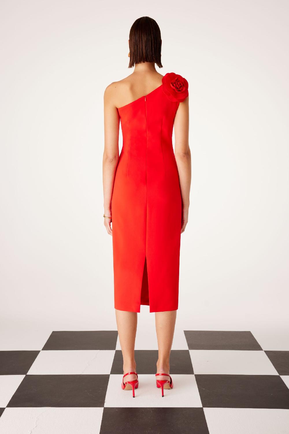 Carla ruiz Ref. 51508 Vestido asimetrico flores Devoluciones gratuitas