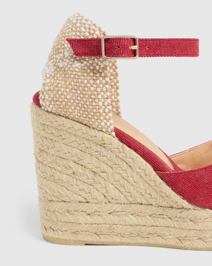 Castañer CASTAÑER ALPARGATAS CUÑA CAROL ROJO CARMÍN MUJER – Castañer Precio de fábrica
