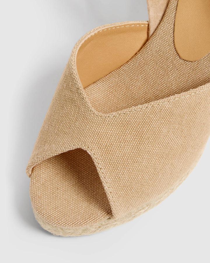 Castañer CASTAÑER | Sandalias Brisa en algodón orgánico acabado lavado y cuña de 9cm. – Castañer Promoción trimestral