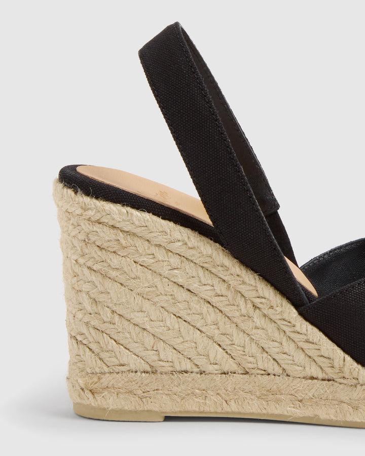 Castañer CASTAÑER | Sandalias Brisa en algodón orgánico y cuña de 9cm. – Castañer Solo queda un día