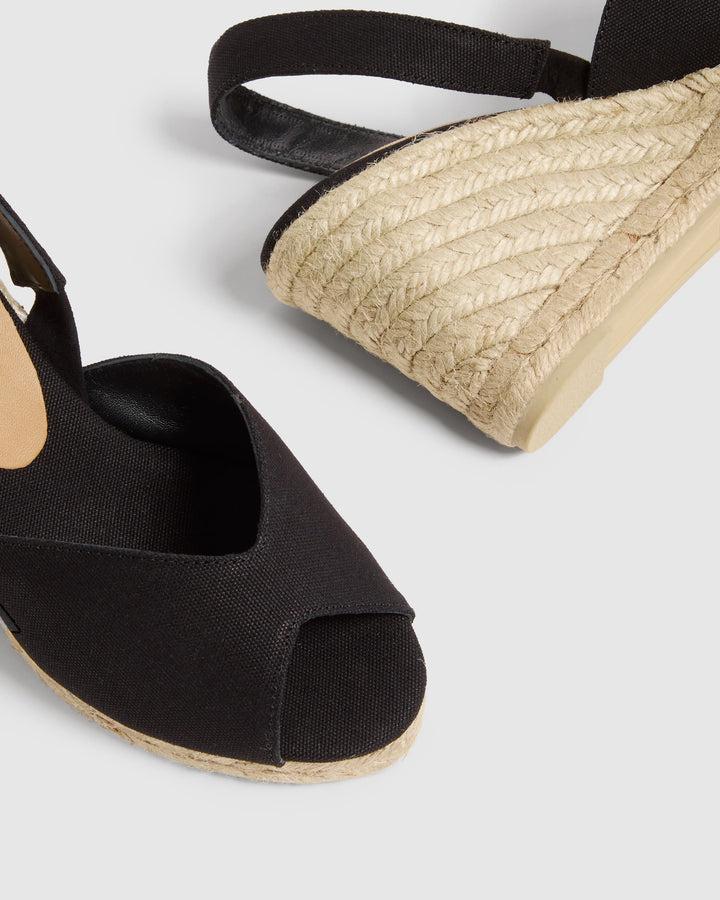 Castañer CASTAÑER | Sandalias Brisa en algodón orgánico y cuña de 9cm. – Castañer Solo queda un día