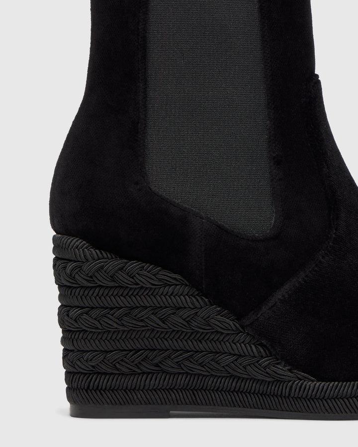 Castañer CASTAÑER | Botín Cerrada Terciopelo NEGRO BAMBI/243 – Castañer Superdescuento