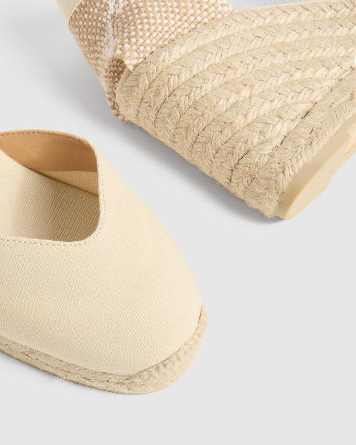 Castañer CASTAÑER ALPARGATAS CUÑA CHIARA IVORY MUJER – Castañer Grandes ahorros