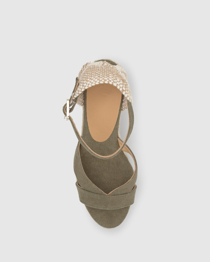 Castañer Alpargata de Mujer estilo Sandalia con Cuña de 11cm de altura | Castañer Rebajas baratas