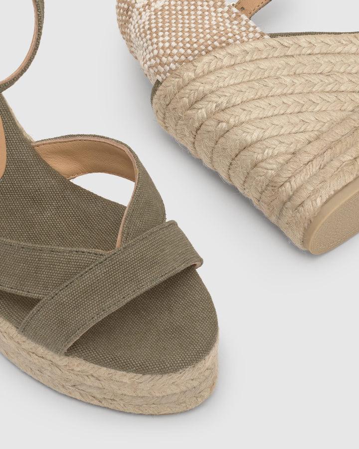 Castañer Alpargata de Mujer estilo Sandalia con Cuña de 11cm de altura | Castañer Rebajas baratas