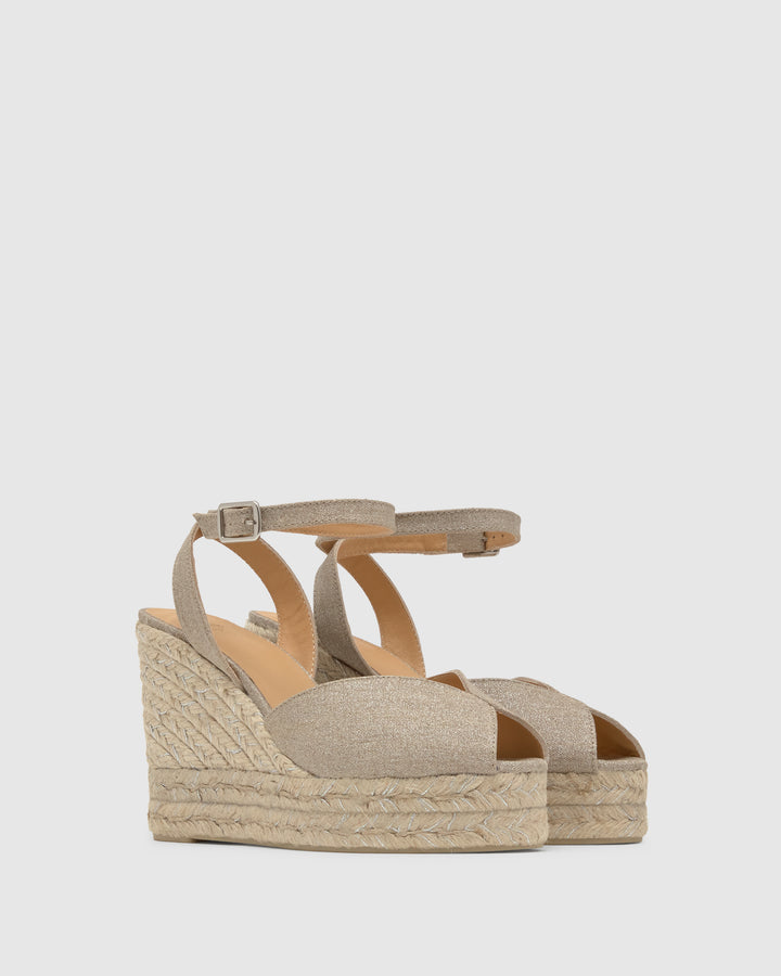 Castañer Alpargata de Mujer estilo Sandalia con Cuña de 11cm de altura | Castañer Tienda de fábrica