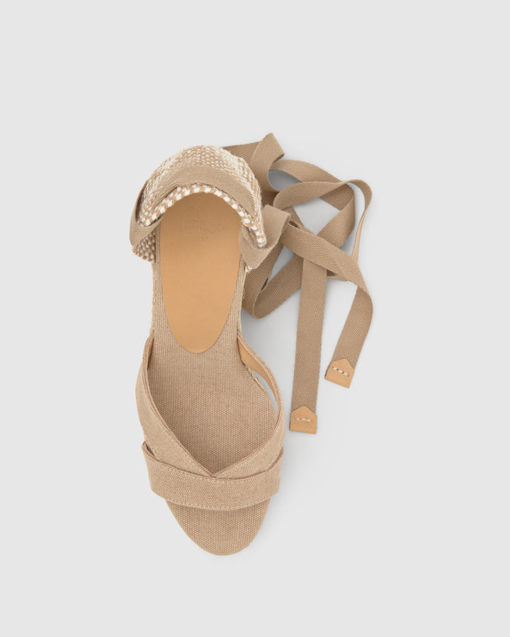 Castañer Alpargata de Mujer estilo Sandalia con Cuña de 9cm de altura | Castañer Los más vendidos