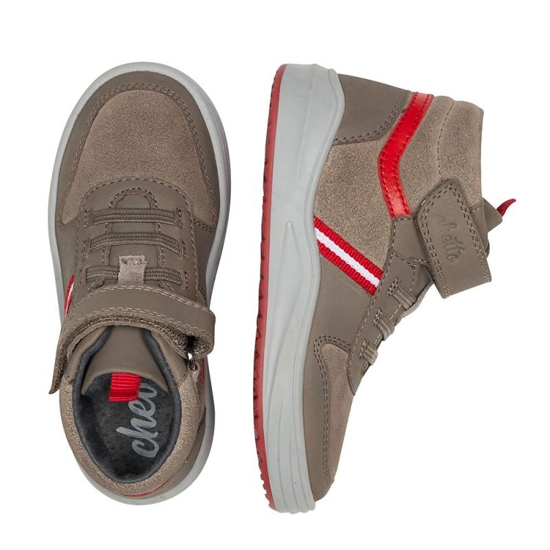 Chetto Botin niño con velcro y cordones en piel Ofertas especiales