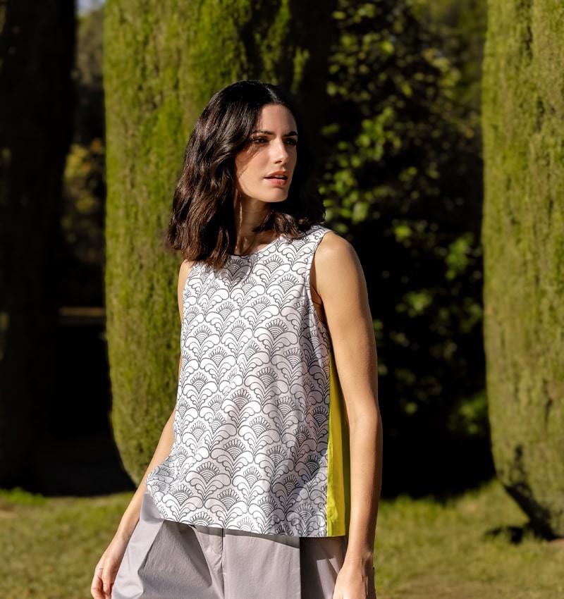 Chie mihara TOP TALA LIME Tienda de fábrica