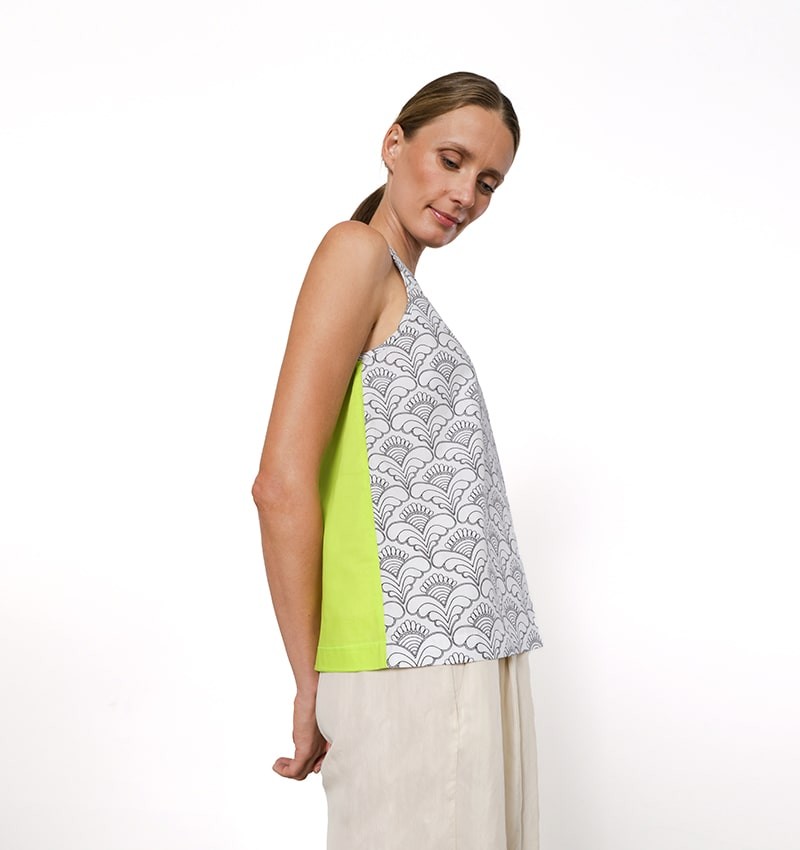 Chie mihara TOP TALA LIME Tienda de fábrica