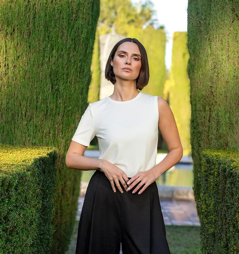 Chie mihara TOP TERUEL BLANCO Ofertas especiales