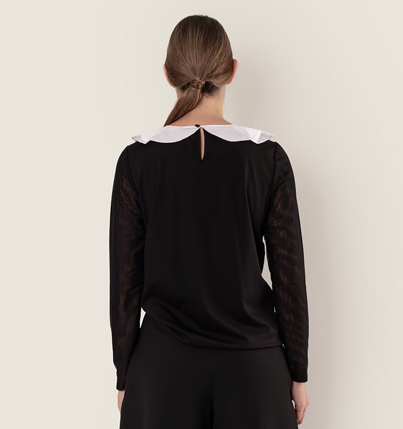 Chie mihara TOP BILONGA BLANCO Y NEGRO Rebajas baratas