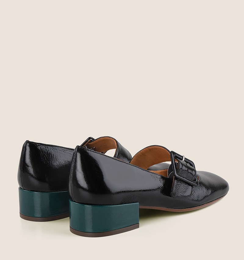 Chie mihara UNARI BLACK GREEN Oferta especial