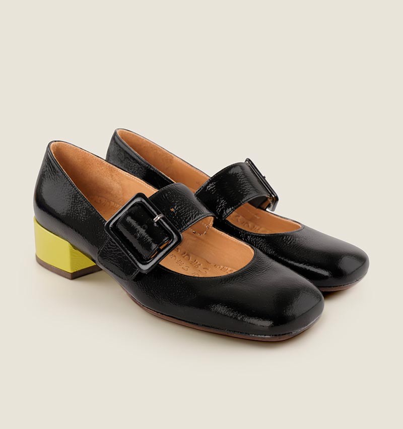 Chie mihara UNARI BLACK LIME Último día