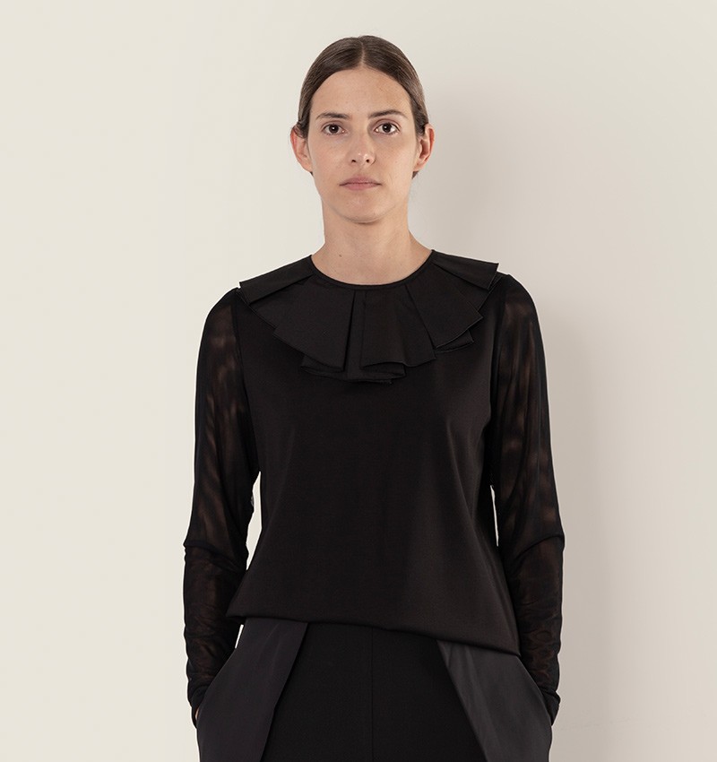 Chie mihara TOP BILONGA NEGRO Ofertas especiales