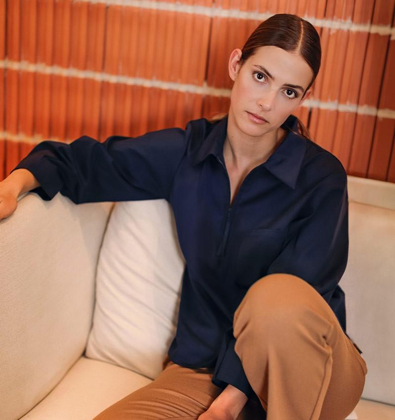 Chie mihara CAMISA BLANCHE AZUL MARINO Outlet online