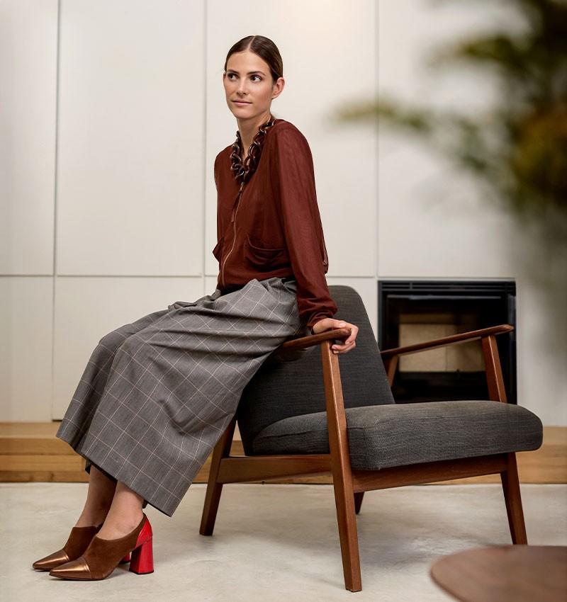 Chie mihara CARDIGAN CHEVI MARRON Ofertas