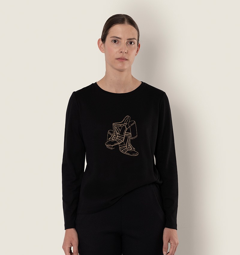 Chie mihara TOP BEHEEL NEGRO Rebajas baratas