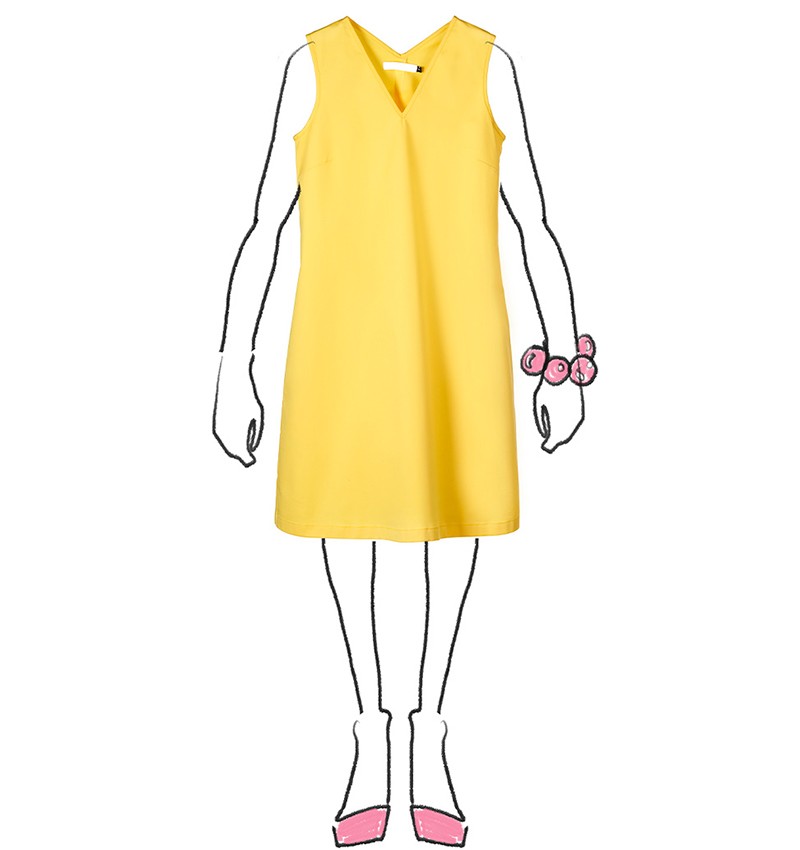 Chie mihara VESTIDO DEMI AMARILLO Promoción trimestral