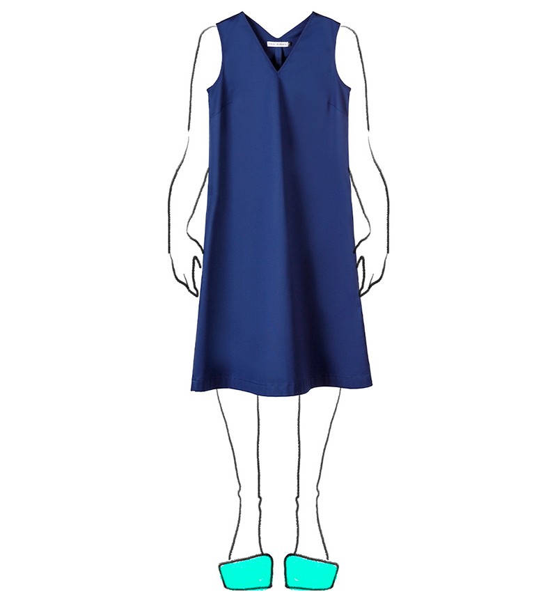 Chie mihara VESTIDO DEMI AZUL MARINO Superdescuento
