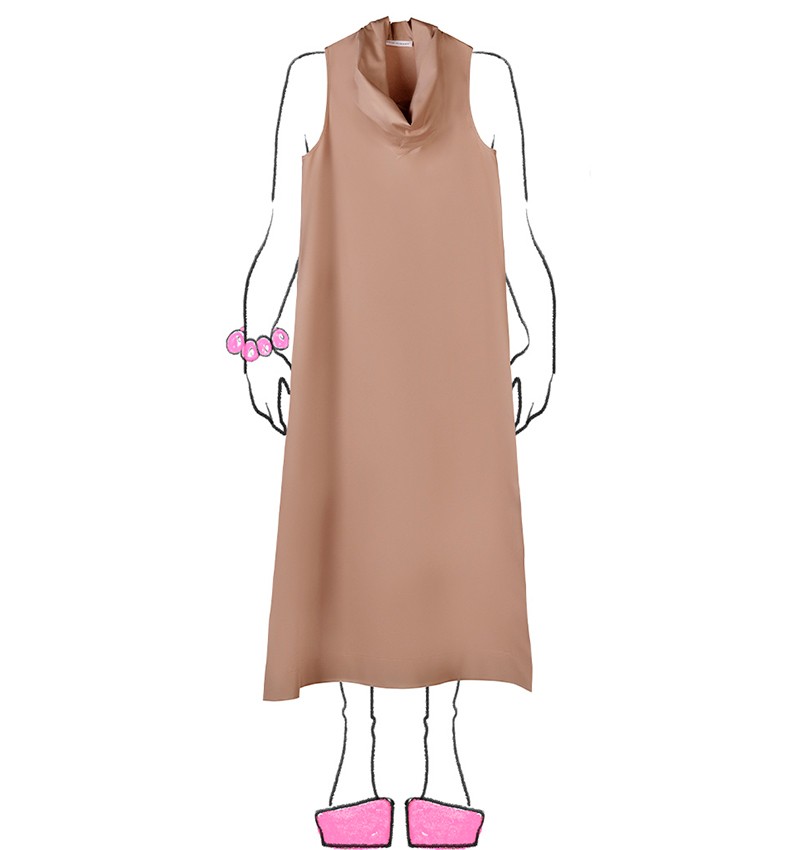 Chie mihara VESTIDO DINA MARRON CLARO Liquidación
