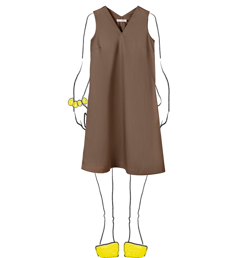 Chie mihara VESTIDO DEMI VERDE Envío internacional gratuito