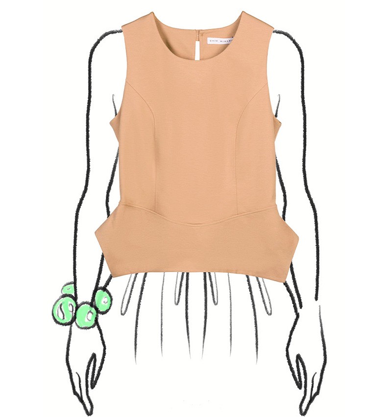 Chie mihara TOP LUCI MARRON Ofertas de temporada