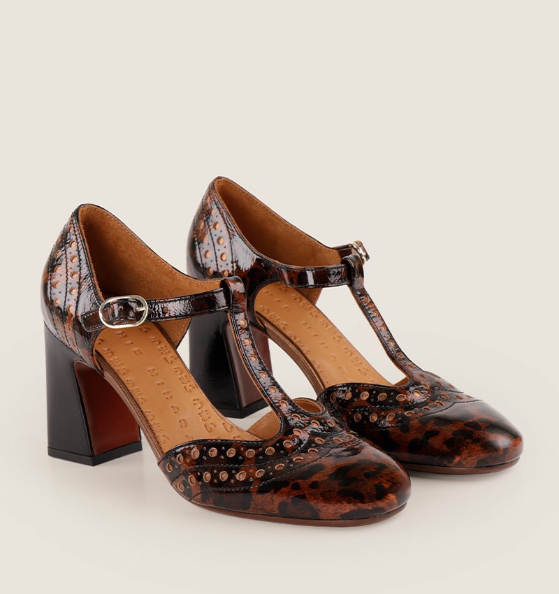 Chie mihara MANTE BROWN & BLACK Tienda