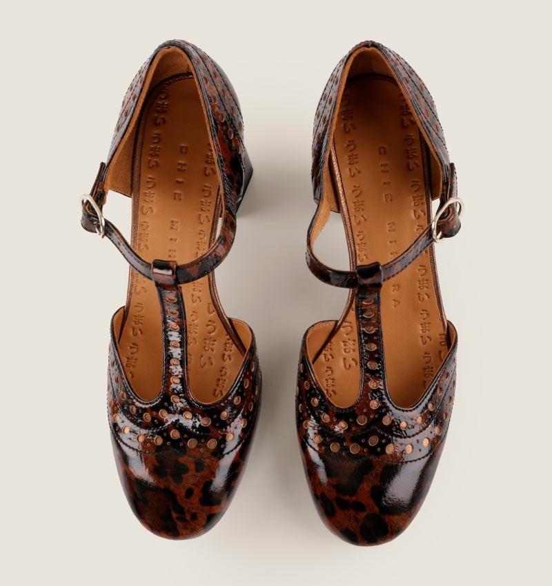 Chie mihara MANTE BROWN & BLACK Tienda
