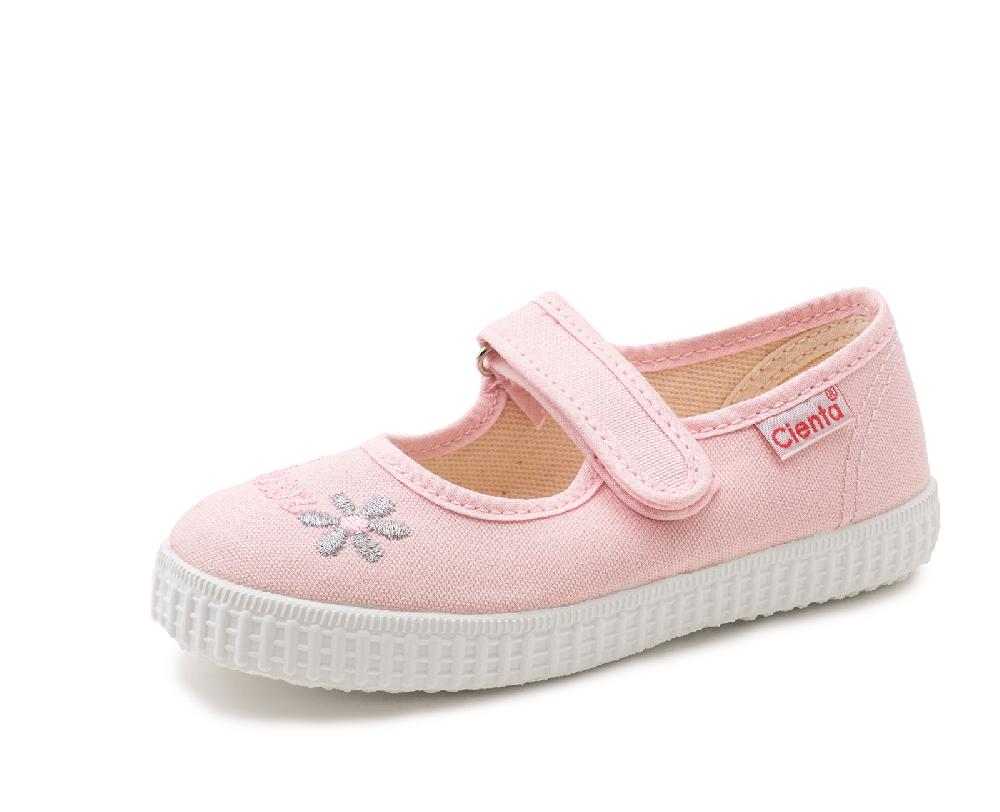 Cienta Merceditas Velcro Flor Bordada Últimos 3 días