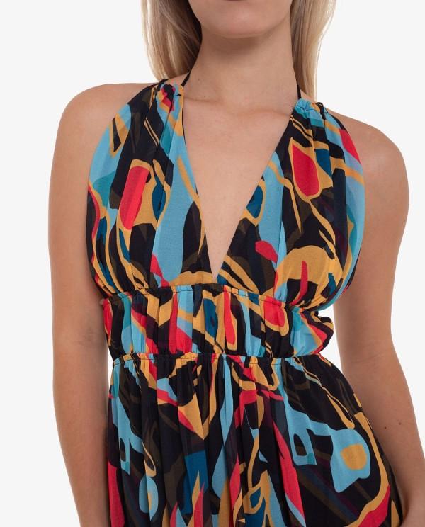 Cuplé MAXIVESTIDO ESPALDA GASA ESTAMPADO ARTIST Oferta especial de fábrica