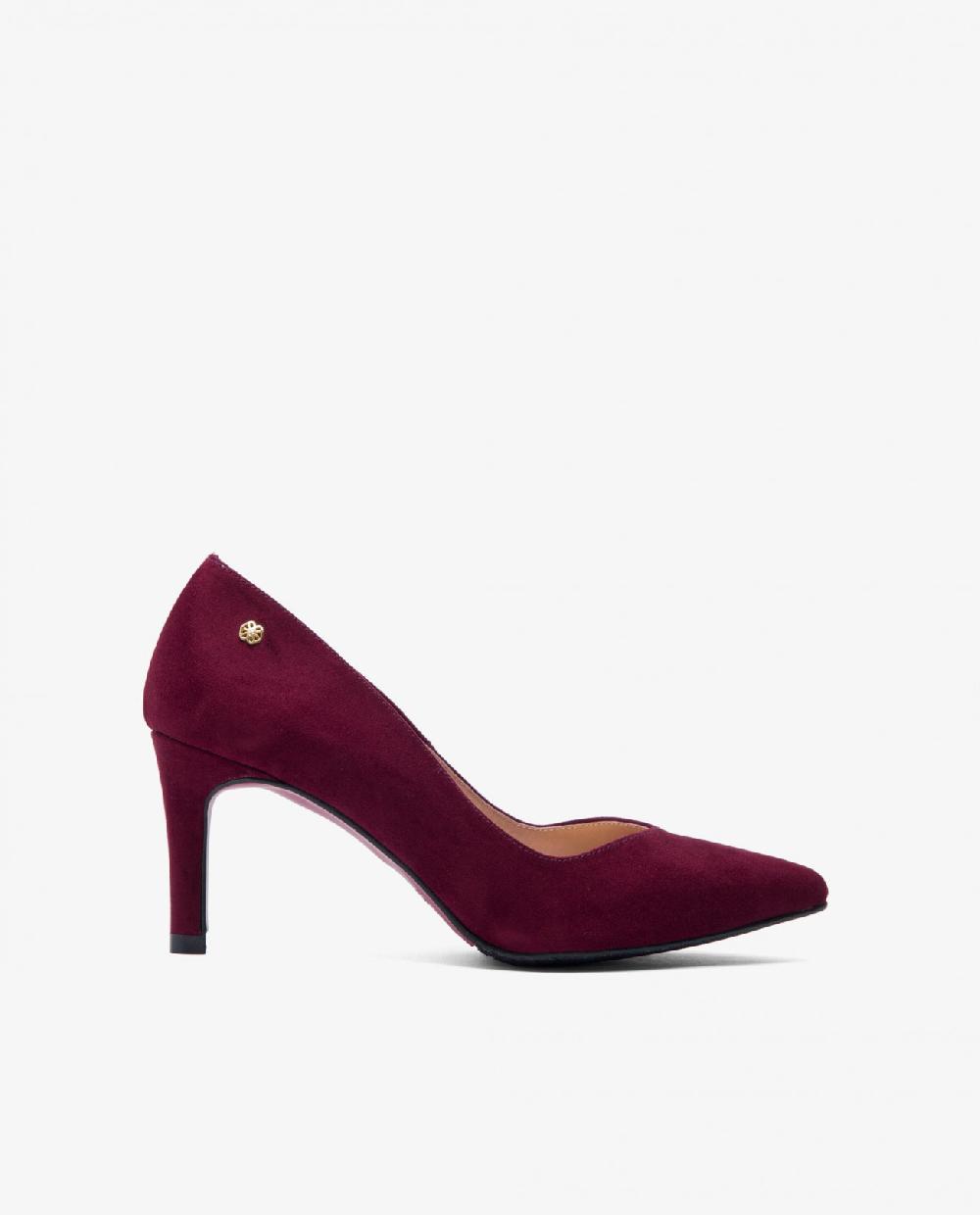 Cuplé SALÓN BURDEOS DE ULTRASUEDE CON PUNTA FINA Y TACÓN MEDIO Oferta exclusiva
