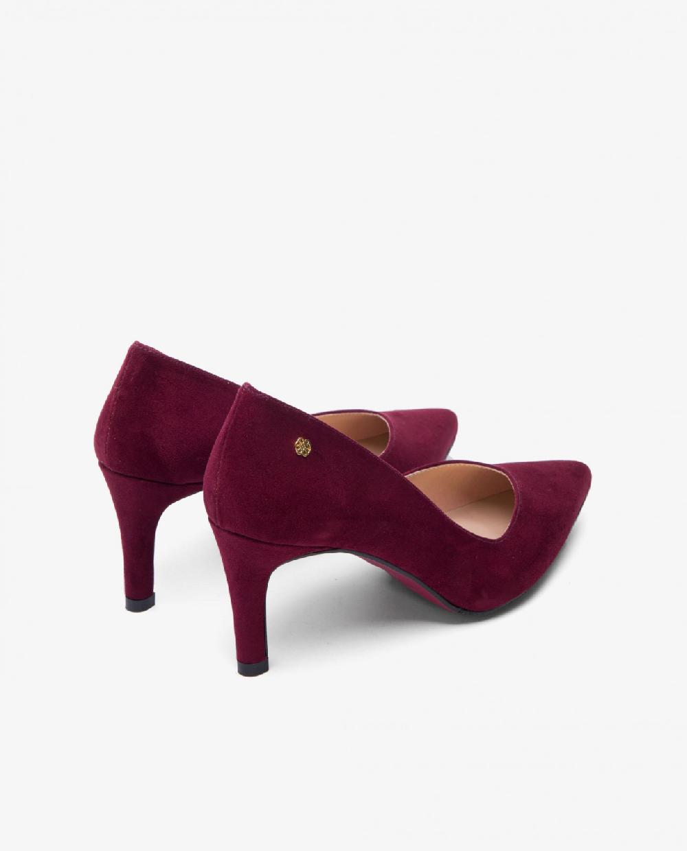 Cuplé SALÓN BURDEOS DE ULTRASUEDE CON PUNTA FINA Y TACÓN MEDIO Oferta exclusiva