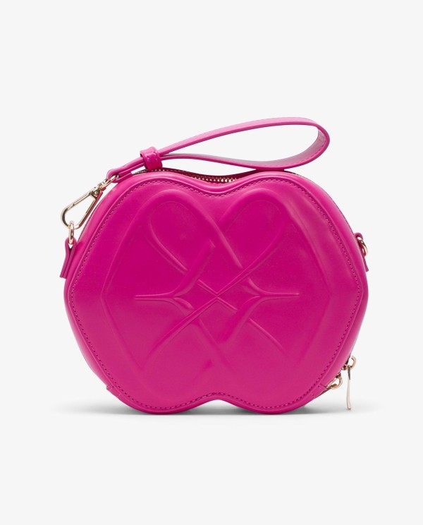 Cuplé BOLSO FUCSIA DE TECNOPIEL CON FORMA DE LOGO Y ASA LATERAL En línea