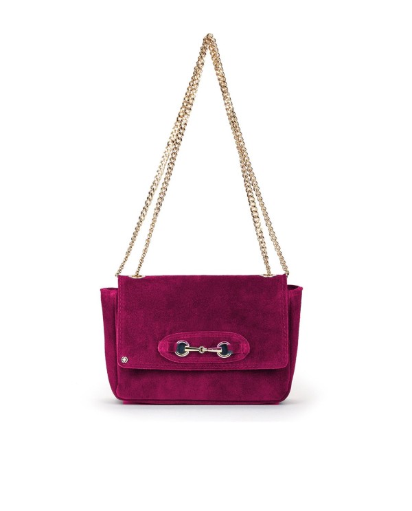 Cuplé BANDOLERA DE SERRAJE FUCSIA CON CADENA DORADA Gran oferta