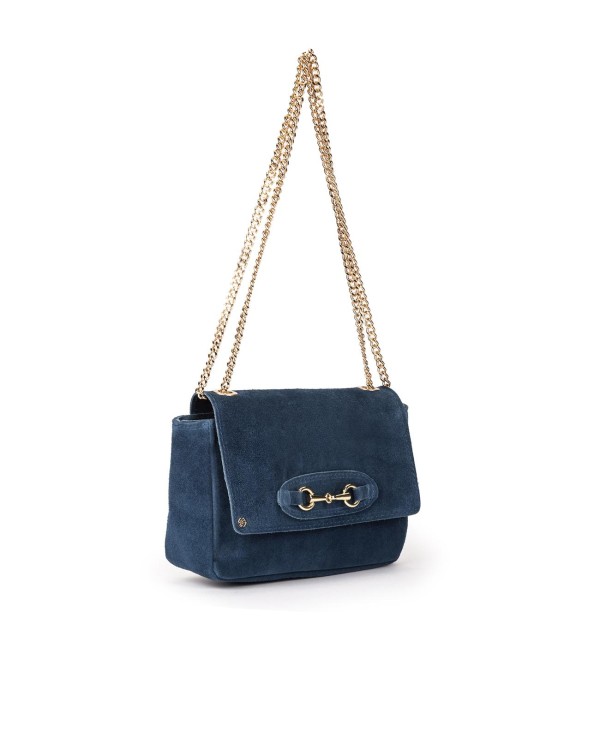Cuplé BANDOLERA DE SERRAJE AZUL CON CADENA DORADA Rebajas top