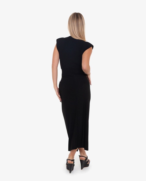 Cuplé VESTIDO AJUSTADO CON ESCOTE Y NUDO COLOR NEGRO Promoción trimestral
