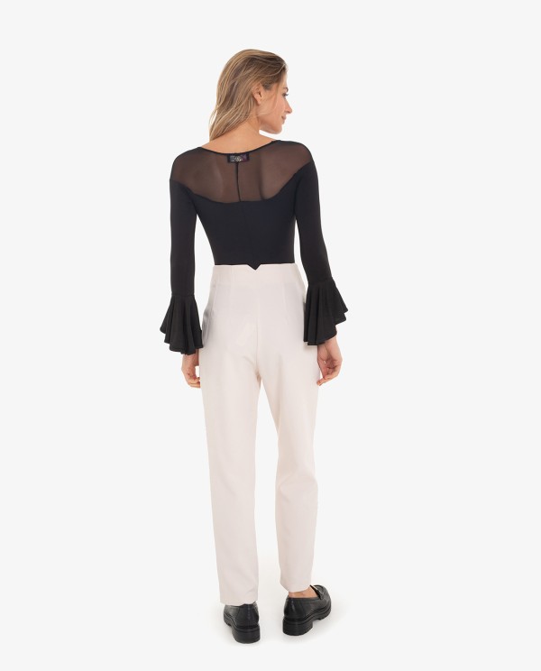 Cuplé PANTALÓN RECTO BEIGE CON PINZAS Descuentos del mes