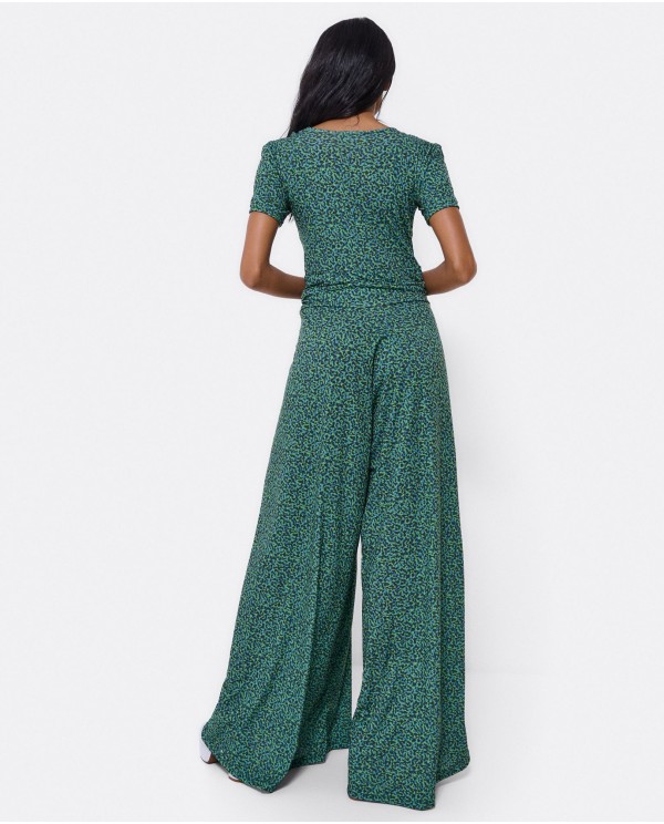 Cuplé MONO NUDO PUNTO LEOPARDO VERDE Ofertas especiales